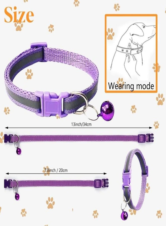 KittuPet Pack of 4 pcs Collar Reflective Collar Deisgn Interactive Collar for Your Kitten Pupies Dog Size 10 MM Random Color - Image 5